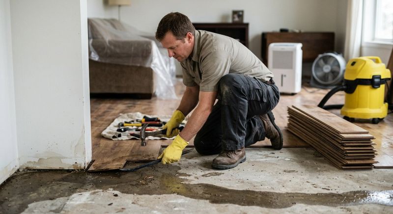 Water Damaged Floor Service